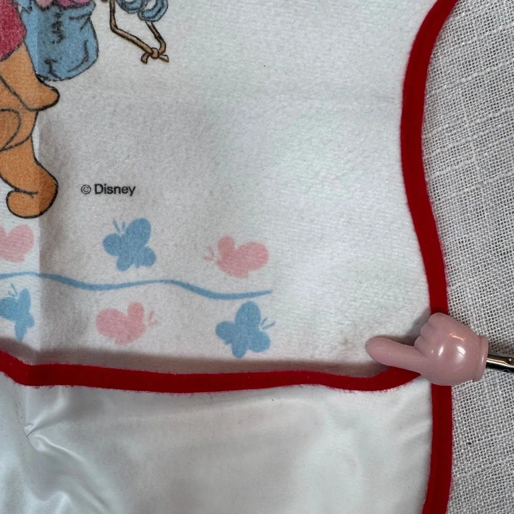 VTG Disney Winnie the Pooh Piglet Coverall Bib First Years Unisex Crumbs Catcher